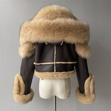 Load image into Gallery viewer, Hooded Crop Shearling