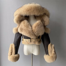 Load image into Gallery viewer, Hooded Crop Shearling